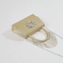 Glamour Glitter Bling , Pailletten , Luxe , Glanzend In de mode Strass & Franje decoratie Avond Koppeling Avondtas , Diner Tas Imitatieparel , Strass Voor Feesten Meisje , Vrouw , Bruid Perfect Voor Feesten , Bruiloft , Bal , , Voor