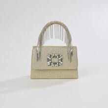 Glamour Glitter Bling , Pailletten , Luxe , Glanzend In de mode Strass & Franje decoratie Avond Koppeling Avondtas , Diner Tas Imitatieparel , Strass Voor Feesten Meisje , Vrouw , Bruid Perfect Voor Feesten , Bruiloft , Bal , , Voor