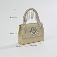 Glamour Glitter Bling , Pailletten , Luxe , Glanzend In de mode Strass & Franje decoratie Avond Koppeling Avondtas , Diner Tas Imitatieparel , Strass Voor Feesten Meisje , Vrouw , Bruid Perfect Voor Feesten , Bruiloft , Bal , , Voor