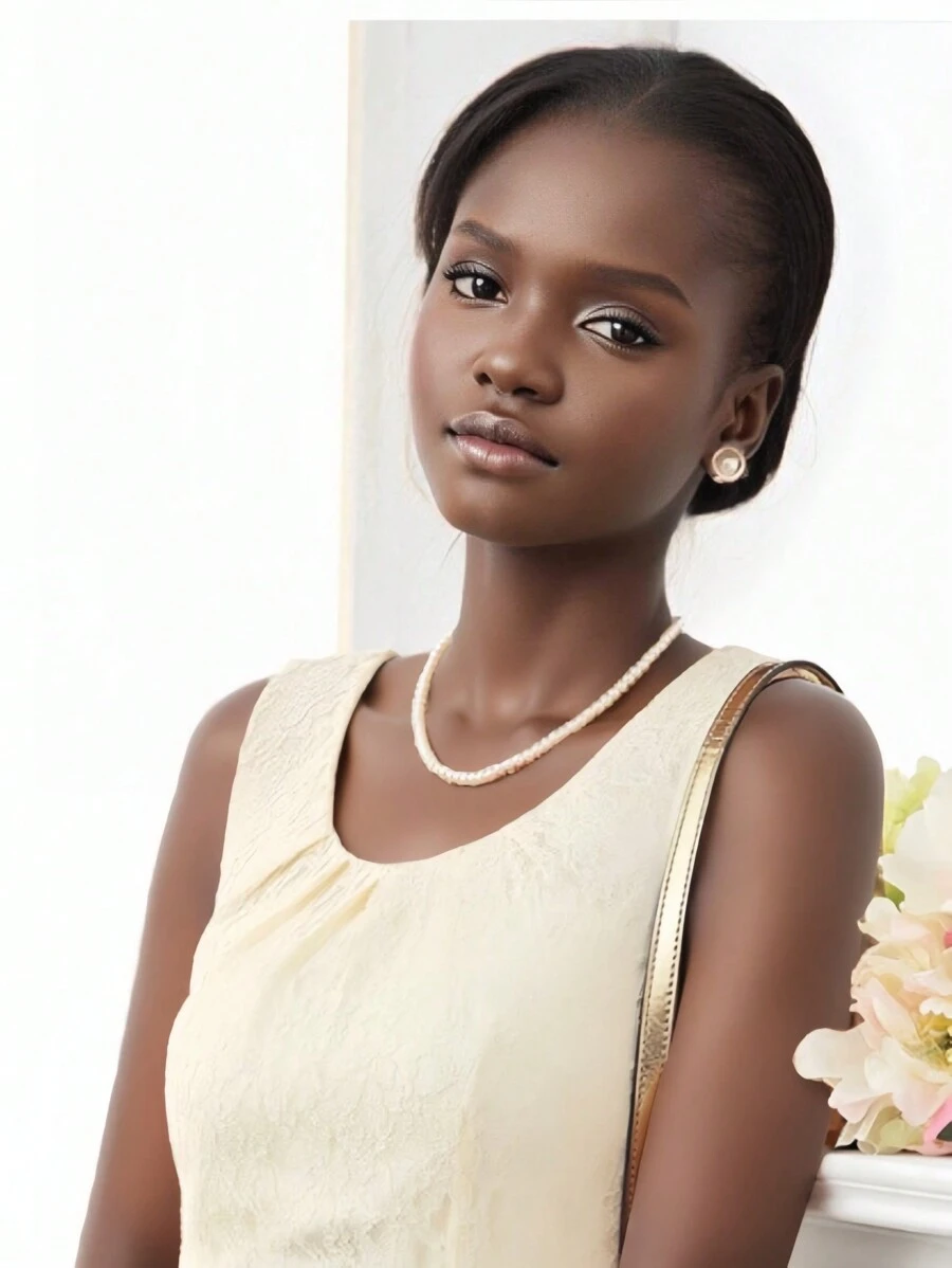 1 Miếng Ngọc trai giả Đính cườm Dây chuyền Thích hợp Đối với Của phụ nữ Mặc hàng ngày - trắng - Xem 1