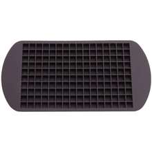160 Grid Mini Silicone Ice Tray Ice Cubes Foldable Ice Mold Ice Breaker Ice Grid Tray Small Square Mold Ice Maker Mold - Coffee Brown - View 3