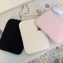 Bolsa De Laptop/tableta Ipad Con Estilo Ins Con Lindo Estampado De Conejo Y Lazo, Capacidad De Almacenamiento Interna Para 11/13 Pulgadas