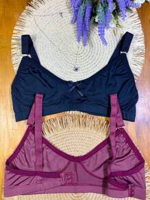 Kit 3 Sutiã De Sustentação Reforçado Feminino Sem Bojo Alça Regulável