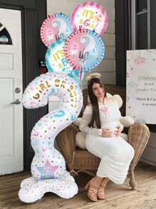 Set de 5 globos con forma de signo de interrogación para revelar el sexo del bebé, globos para revelación de género para niños/niñas, perfectos para fiestas de revelación de género, decoraciones de fiesta de cumpleaños, Navidad - Multicolor - Ver 6