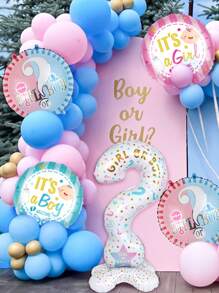 Set de 5 globos con forma de signo de interrogación para revelar el sexo del bebé, globos para revelación de género para niños/niñas, perfectos para fiestas de revelación de género, decoraciones de fiesta de cumpleaños, Navidad - Multicolor - Ver 10