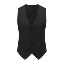 Men's Premium 3 Pc Shawl Lapel Slim Fit Tuxedo Set - Black - View 3
