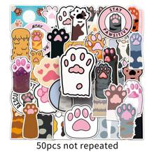 50pcs Cute Kitten Stickers, Waterproof Sticker For Kids, Small Stickers For Water Bottles, Laptop And Baggage. Funny Sticker Packs Without Repeat. Stickers Set For Water Bottles. - Yellow - View 3