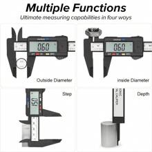 1入組0-6英吋/0-150毫米數字卡尺測量工具,電子卡尺,電子數字卡尺,碳纖維刻度線螺旋儀卡尺,毫米卡尺,數字尺