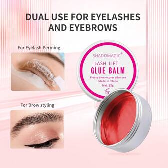 10g/Box Eyelash & Eyebrow Fixing Wax, Non-Irritating Strong Hold Curing Lotion With Keratin Fixative For Eyelash Perming, Fixing Glue Tool