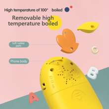 1件嬰兒手機玩具,可咬可啃,嬰兒音樂早教拼圖兒童模擬手機玩具 - 藍色 - 查看 5