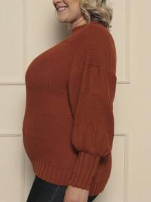 Women Sweaters - 棕色 - 查看 1