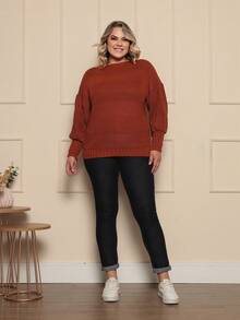 Women Sweaters - 棕色 - 查看 4