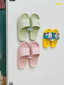 2 件/套 均码/3 件 随机颜色 浴室拖鞋壁挂架，粘性无需钻孔，适用于淋浴房、浴室、卫生间、排水拖鞋架