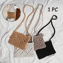 Túi đeo chéo tua rua, Túi đeo vai màu trơn di động, Túi đeo chéo hoàn hảo để sử dụng hàng ngày, Quà tặng tuyệt vời nhất cho lễ hội hóa trang, Hoàn toàn phù hợp với trang phục du lịch của phụ nữ - Nhiều màu - Xem 2