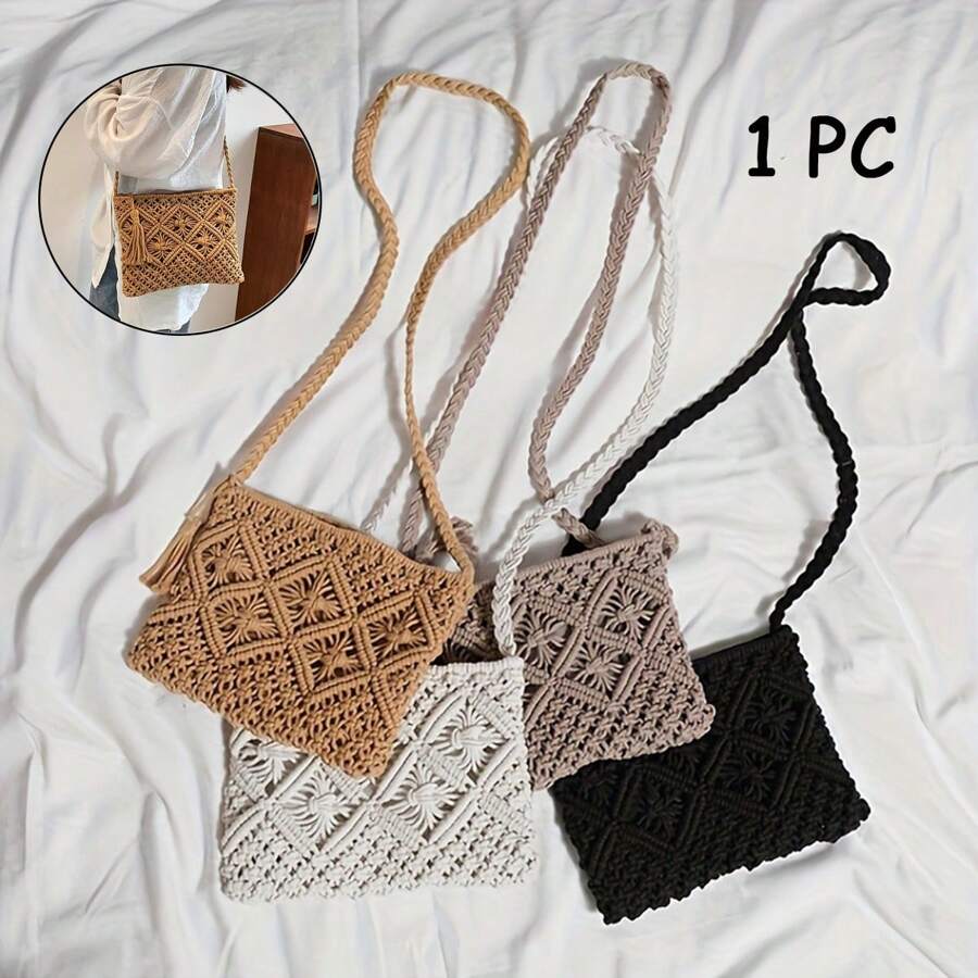 Túi đeo chéo tua rua, Túi đeo vai màu trơn di động, Túi đeo chéo hoàn hảo để sử dụng hàng ngày, Quà tặng tuyệt vời nhất cho lễ hội hóa trang, Hoàn toàn phù hợp với trang phục du lịch của phụ nữ