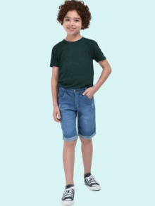 Kit 2 Bermuda Shorts For Men, Jeans And Twill, For Children And Youth, With Size 10 To 16 - Nhiều màu - Xem 5