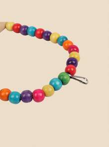 1 件/2 件宠物鸟彩色珠子秋千玩具，带铃铛的悬挂秋千，适用于鸟笼、鸟巢、宠物解闷玩具，颜色随机 - 彩色 - 查看 7