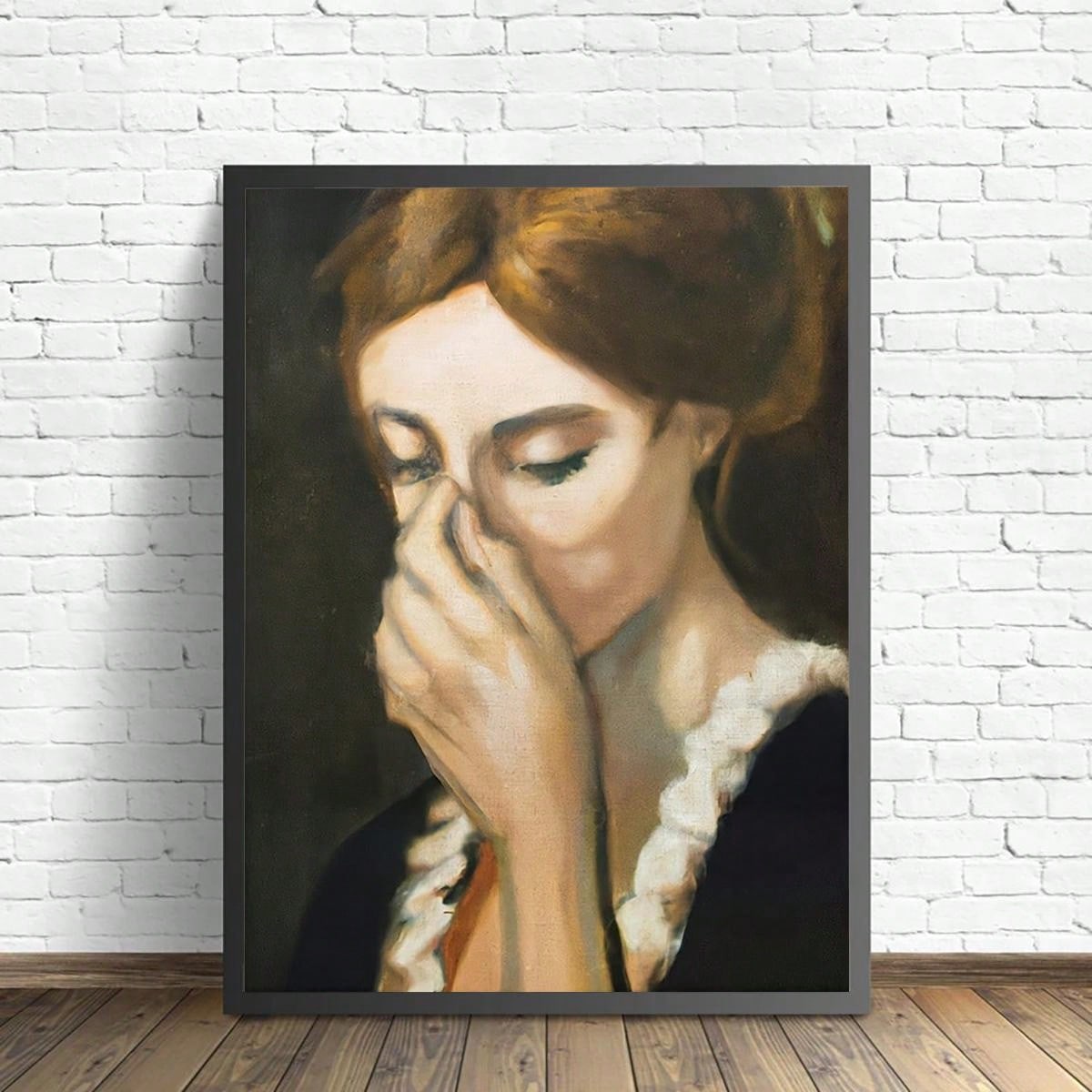 1pc No Frame Painting, Classical Portrait Canvas Print, Retro Wall Art
