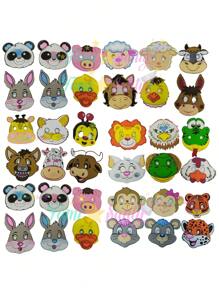 Antifaz De Fomi Animales Primavera Decoracion Fiesta 25 pzs Modelos Surtidos Antifaces 20-23cm - Multicolor - Ver 2