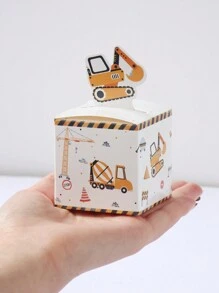 24个工程车造型迷你礼盒，适用于性别揭晓派对、生日派对、婚礼、家庭节日派对礼品包装 - 彩色 - 查看 5