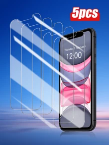 5pcs High Definition Tempered Glass Screen Protector, 1:1 HD Display Reproduction, Scratch-Resistant, Shatter-Proof, Durable, Compatible With Apple IPhone X/XR/11/12/13/14/15/16/16 Plus/16 Pro/16 Pro Max Series