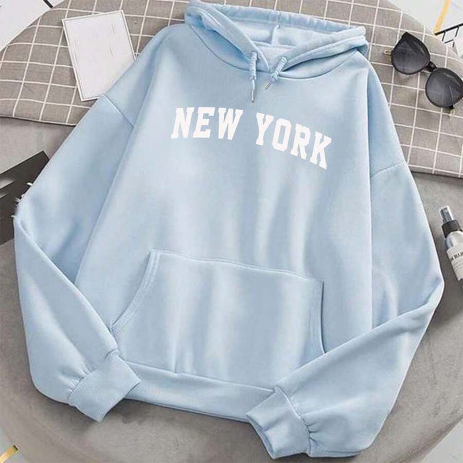 Women Sweatshirts - 淺藍色 - 查看 1