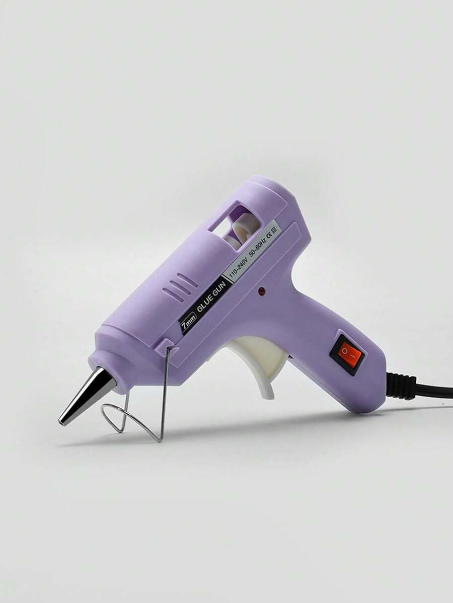 1pc CCC Standard Hot Melt Glue Gun, Small Size Manual Home Use, High Viscosity Adhesive Hot Melt Glue Sticks - Purple - View 1