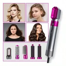 Cepillo Secador De Pelo 5 Es 1 Para Peinado De Mujer Con Plancha Secadora Peinadora Aire caliente - Gris - Ver 7