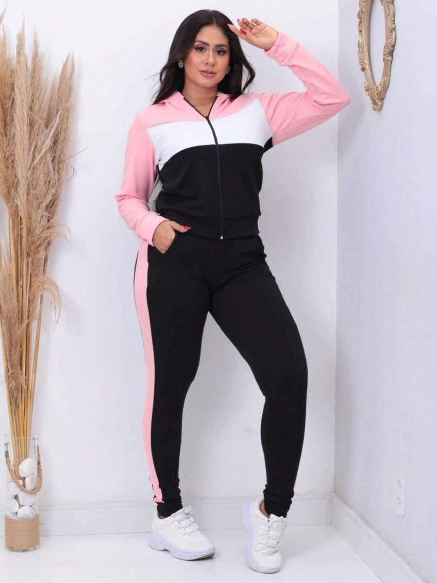 Women Two-piece Outfits - 淺粉色 - 查看 1