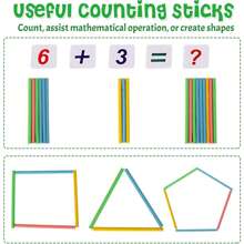 兒童數學用木珠算盤,教育計數玩具,配有計數棒和數字字母卡,幼兒學習玩具禮物,適合3歲以上男孩女孩 - 款式1 - 查看 5