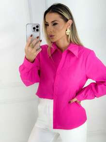 Women Blouses - Màu Hồng Tươi - Xem 1