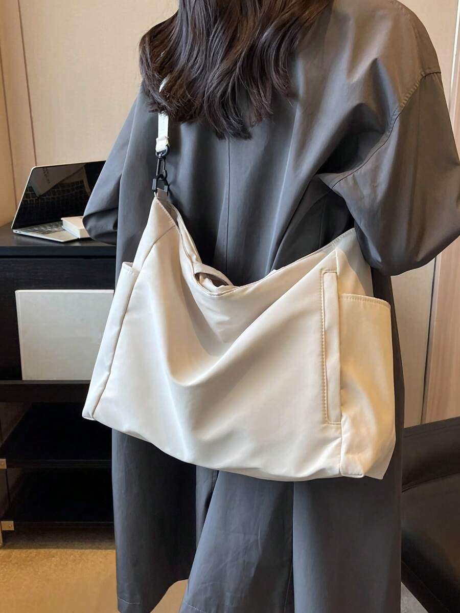 時尚女士手提袋簡約尼龍肩背包大容量斜跨包