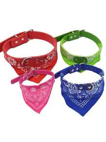 Pet Supplies Dog & Cat Practical Triangular Collar With Various Color Options, Pet Saliva Towel - Green - View 8