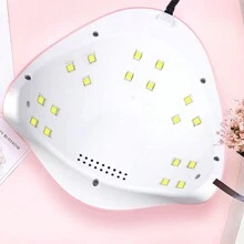 LIMEGIRL Portable USB Nail Lamp, Home Nail Lamp For Drying And Curing Nail Polish, Equipped With 18 UV LED Bulbs, 1 Nail Lamp, UV LED Nail Dryer Lamp, 18 Nail Lamp Beads, Portable Professional Curing Light Suitable For Gel Nail Polish, 3 Timers, Nail Tools, Auto Sensing, USB Plug - Pink - View 3