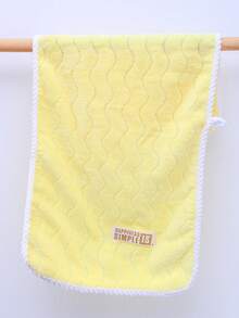 4入組s型條紋2條手巾+2條35*75cm和70*140cm的珊瑚絨浴巾套裝,簡約美觀、舒適柔軟、友善膚色家庭日常毛巾,浴巾套裝,浴室毛巾套裝,四季通用日常必需品 - 黃色 - 查看 3