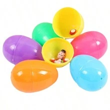 1/10/20 Pezzi Guscio D'uovo Decorativo In Plastica A Forma Di Uovo Di Pasqua Apribile Per Giocattoli Fai-da-te - Multicolore - Visualizzare 4