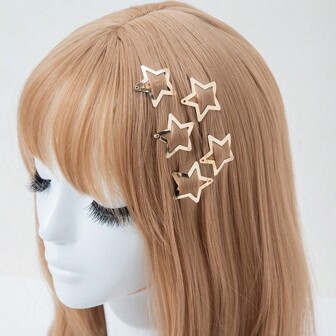 10 piezas Pinzas para el cabello, Accesorios para el cabello, Clips de cabello estilo Y2K Hot Girl Star, Talla única