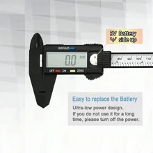 1入組0-6英吋/0-150毫米數字卡尺測量工具,電子卡尺,電子數字卡尺,碳纖維刻度線螺旋儀卡尺,毫米卡尺,數字尺