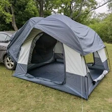Outdoor Portable Waterproof Sedan SUV Car Rear Trunk Camping Tent For 3 Person - Navy Blue - View 3