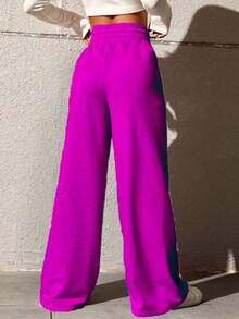 Women Pants - 紫色 - 查看 2