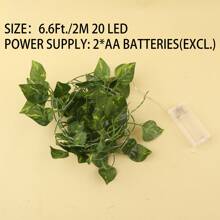 1入綠色人造常春藤葉藤蔓植物,搭配銅線led串燈,電池供電,適用於房間、臥室、庭院裝飾,春季節慶氛圍 - 黃色 - 查看 12