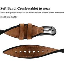 1 chiếc vòng nối bằng da + silicon tương thích với dây đeo đồng hồ Apple dành cho nam nữ thể thao 38mm 40mm 41mm 42mm 44mm 45mm 46mm 49mm, dây đeo tương thích với dây đeo đồng hồ Apple Watch Series Ultra S10 9/8/7/6/5/4/3/2/1 SE - Cà phê nâu - Xem 3