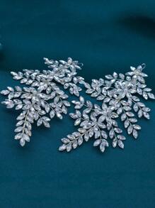 1pc Women's Silver Rhinestone Bridal Headpiece Suitable For Bride Wedding Party Use Elegant Royal - Silver - View 5