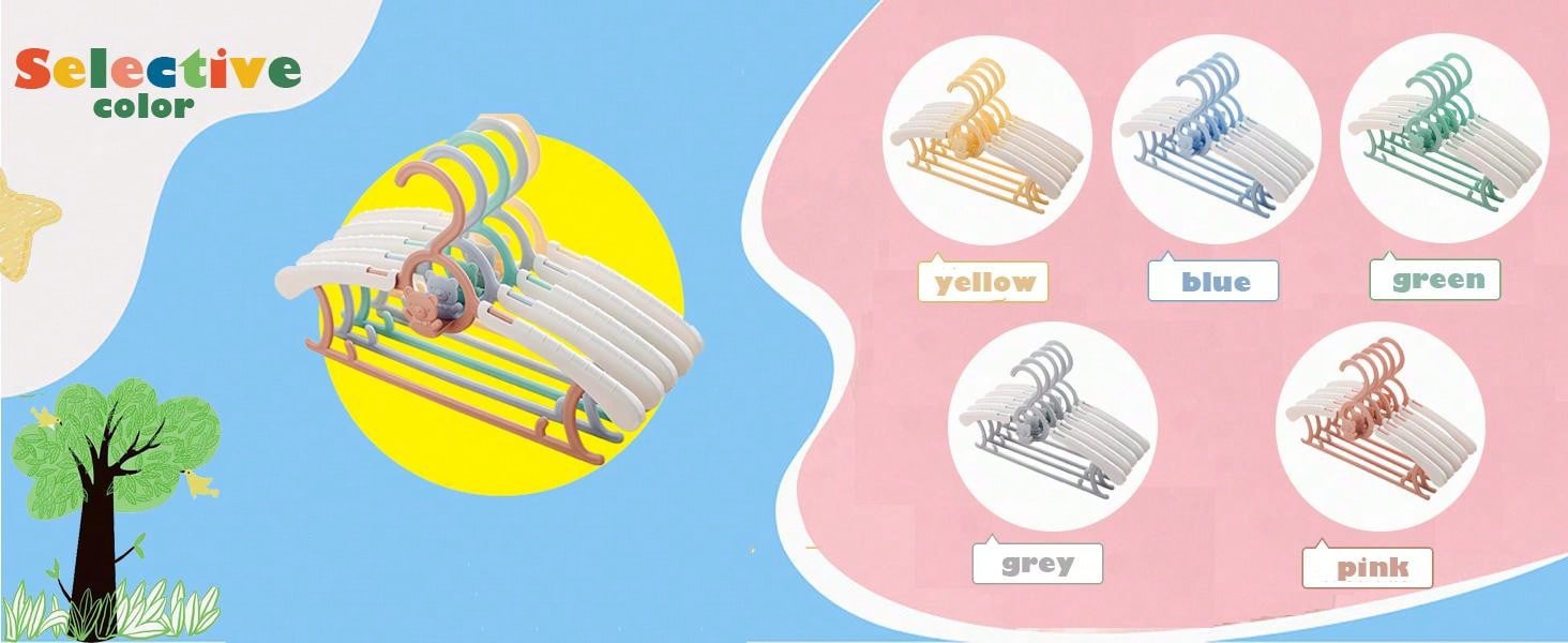 10 Appendiabiti Per Neonati In Plastica - Rosa E Bianco - Antiscivolo Per Magliette E Pantaloni