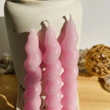 1 Packung 3 Stücke Spiral Taper Kerzen, 18 cm lang, Durchmesser unten 2 cm, 6 Stunden Brenndauer, unduftend, tropffrei, verjüngte Form, für Dinnerparty, Hochzeitsdekoration, Halloween, Gruseliges, Herbst, Winter, Feiertage, Festivals, Raumdekoration