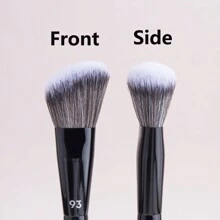 1支 #93 膏状腮红刷，斜角腮红刷，适用于液体腮红，化妆工具，粉底刷，遮瑕刷，腮红刷，修容刷，腮红刷，古铜粉刷，散粉刷，粉底刷，腮红刷 - 黑色 - 查看 5