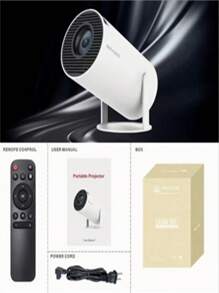 Projetor 4K HD 150 Polegadas Celular Tv B0x Xbox PS Pc Wifi e Bluetooth HY300 Magcubic 110/220 - Branco - Visão 1
