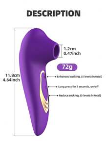 Clitoral Suction Vibrator, Sexy Vaginal Suction Vibrator, Clitoral Stimulator, Sex Toy, Purple Clitoral Suction Vibrator, Female Oral Sex, Sexual Health, Adult Female Masturbator, Sex Toy, 10 Frequency Clitoral Suction Vibrator, Adult Toy, Sex Toy Store, Female Vibrator, Rechargeable Female Sex Toy - Purple - View 6