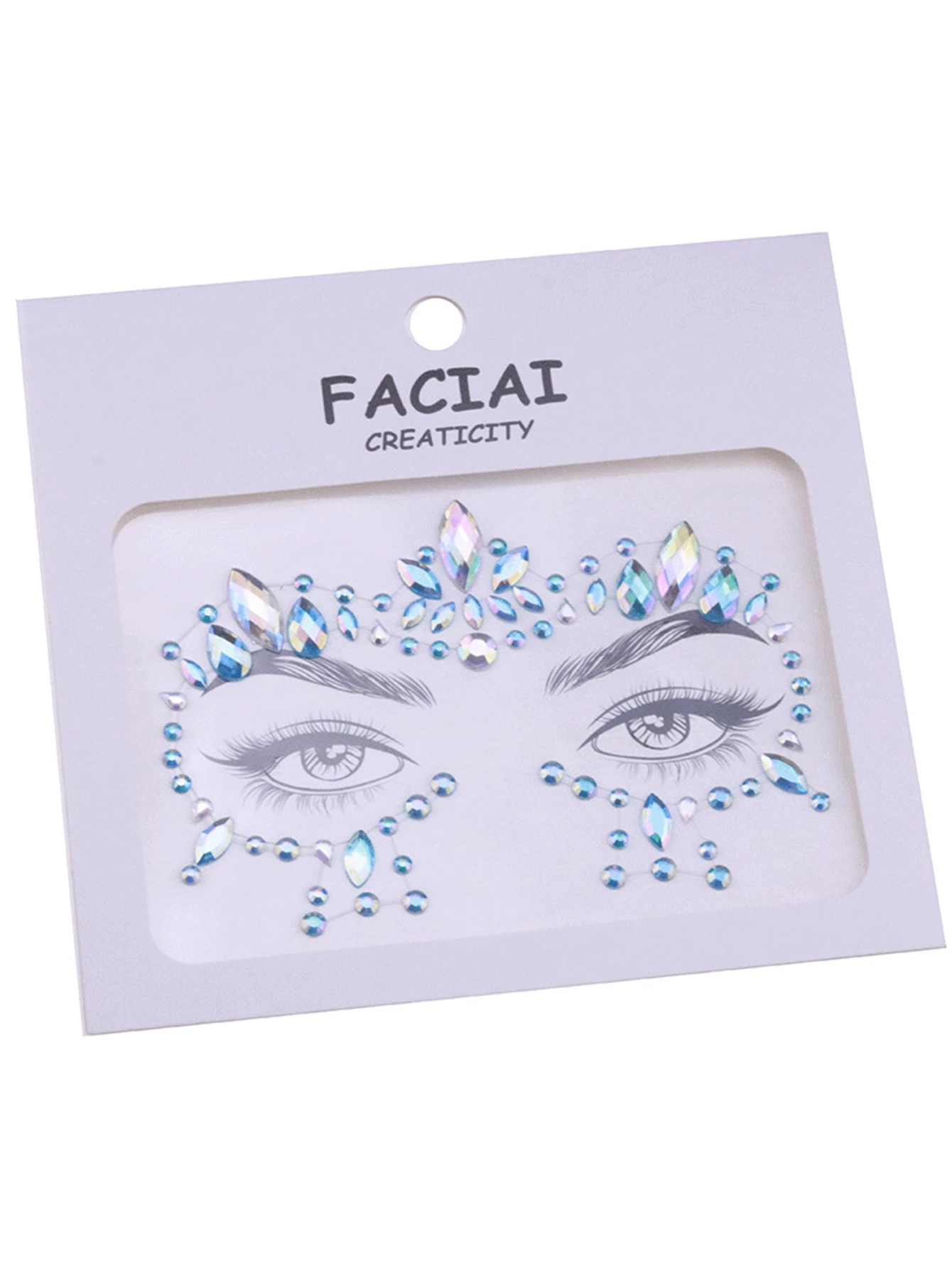 2 Miếng Đúng mốt Acrylic & Nhựa Đá quý Mắt & Trán Đồ trang trí Hình dán Cho bữa tiệc & Rave Bất kì Phong cách ( Ngẫu nhiên Vận chuyển ) - Nhiều màu - Xem 1