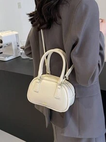 時尚小白包 - 米色 - 查看 2